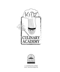 image: KIDZ Culinary Academy Cookbook Title Page