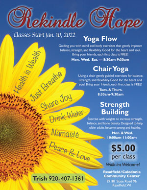 image: Rekindle Hope Yoga Winter 2021 Flyer