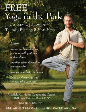 image: Rekindle Hope Yoga Summer 2022 Flyer FREE Yoga in the Park