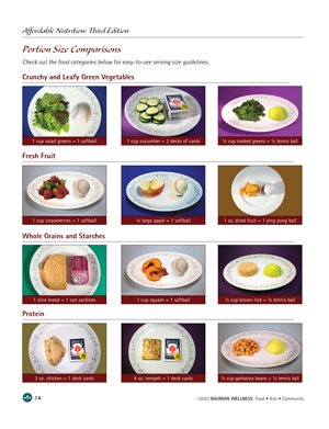 image: Affordable Nutrition Third Edition Portion Size