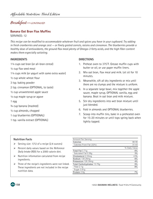 image: Affordable Nutrition Third Edition Breakfast Recipe
