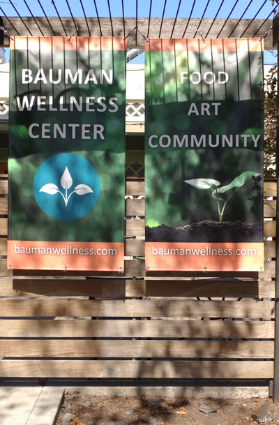image:Bauman Wellness Banners in the Sunshine