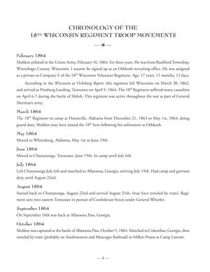 image: Civil War Memoir Chronology