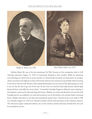 image: Civil War Memoir Sheldon E. and Nora Bradt