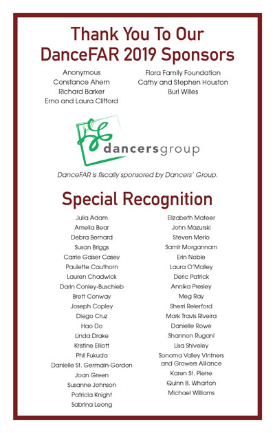 image:DanceFAR 2019 Sponsors & Recognition