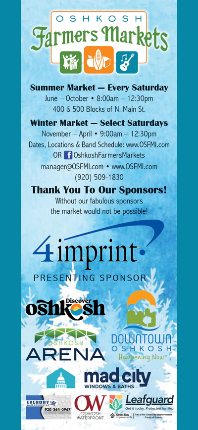 image: Oshkosh Saturday Farmers' Markets Rack Card