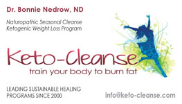 image:Dr. Bonnie Nedrow, ND. Keto-Cleanse Business Card