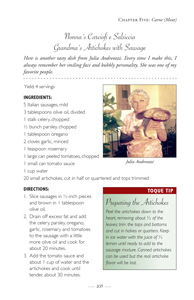 image: Love Italian Style: Family Recipes and Stories Nonna's Carcioli e Salsiccia
