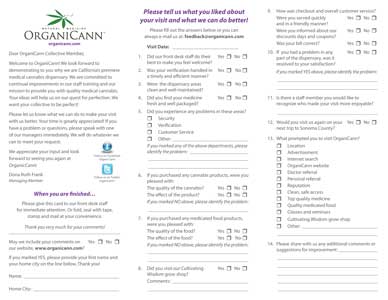 image: OrganiCann™ Feedback Tri-Fold Mailer Inside