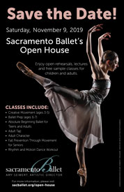 Sacramento Ballet 2019 Mozart Save the Date Ad